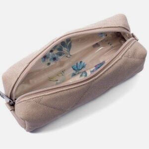 NWT Lug Jib Matte Luxe Vegan Leather Zip Pouch in Sand